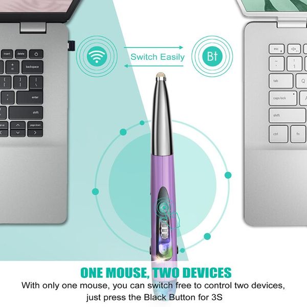

lapcomputer ergonomic mice silent wireless optical pen mouse 2.4ghz usb bluetooth air mouse for pc tablet