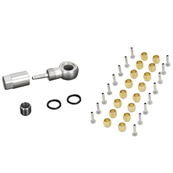 

tools mtb bicycle olive and connecting insert with hydraulic hose fitting for slx xt xtr silver