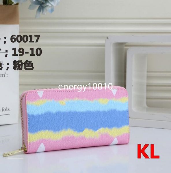 

2021 fashion men women luxurys designers wallet bags zipper zippy 60017 m60930 card coin key holders purse wallets leather handbag shoulder, Red;black