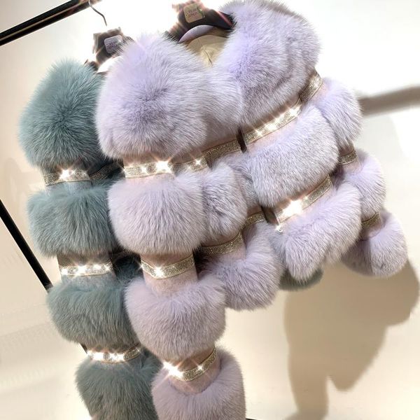 

women's fur & faux natural women real ladies jacket, Black