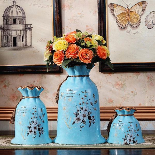 

vases pastoral village flower vase sack ceramic tank european style of the ancient decorative arts and crafts ornaments