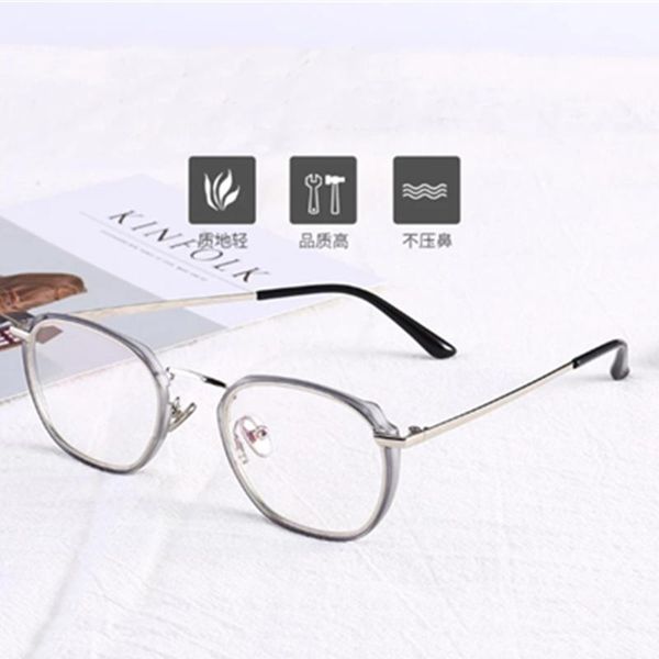 

fashion sunglasses frames 2021 handmade acetate alloy glasses frame for men women optical prescription eyewear vintage square eyeglasses, Black