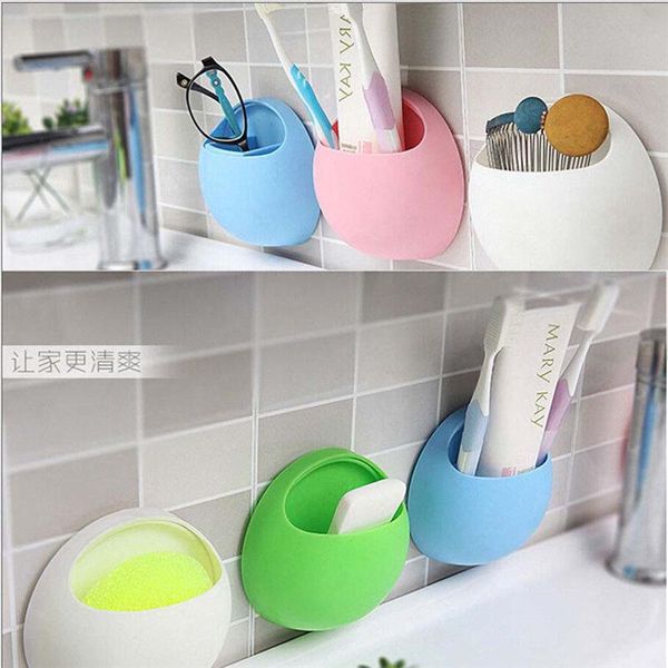 

toothbrush holders 1pc home bathroom toothpaste wall mount holder sucker suction organizer cup rack creative bathroon product