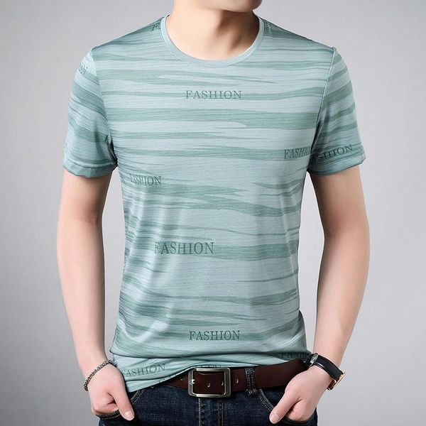 

men's t-shirts 2021 summer casual thin section mercerized cotton t-shirt hedging short sleeve fashion o-neck striped, White;black