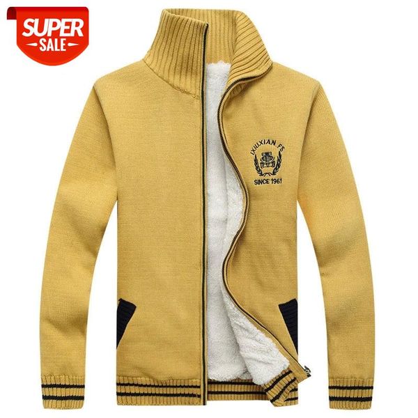 

brand autumn winter thick fleece mens sweaters cotton wool knitwear cardigan masculino sweater hombre plus size 3xl #no7a, White;black