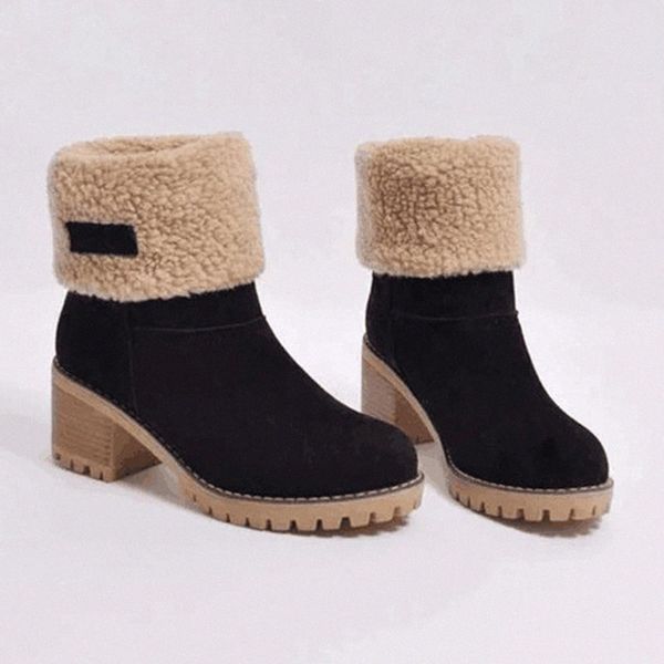 Winter Warme Knöchelschnee Booties Martin Australia Boot Lady Boots Cowboy Bottes Chatussons Schuhe Frauen Große Größe 35--43 Mit Opp Bag U69J #