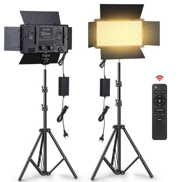 

flash heads dimmable led video light panel kit with adjustable color temperature 3200k-5500k pographic studio lighting camera po lamp