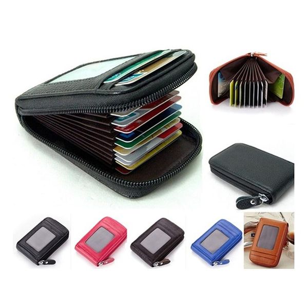 

card holders travel journey bank organizer wallet passport id holder ticket bag case zipper, Brown;gray