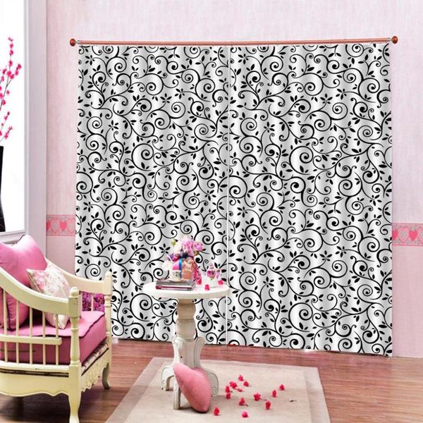 

curtain & drapes 3d luxury blackout window living room moder pattern