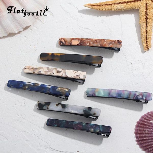 

hair clips & barrettes flatfoosie 2021 geometric acrylic for women girls 1pc vintage long hairpins wedding party colorful accessories, Golden;silver