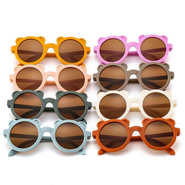 

sunglasses zaolihu baby round candy colorful bear design kids eyewear cute summer sun glasses girls eyeglasses boys, Blue