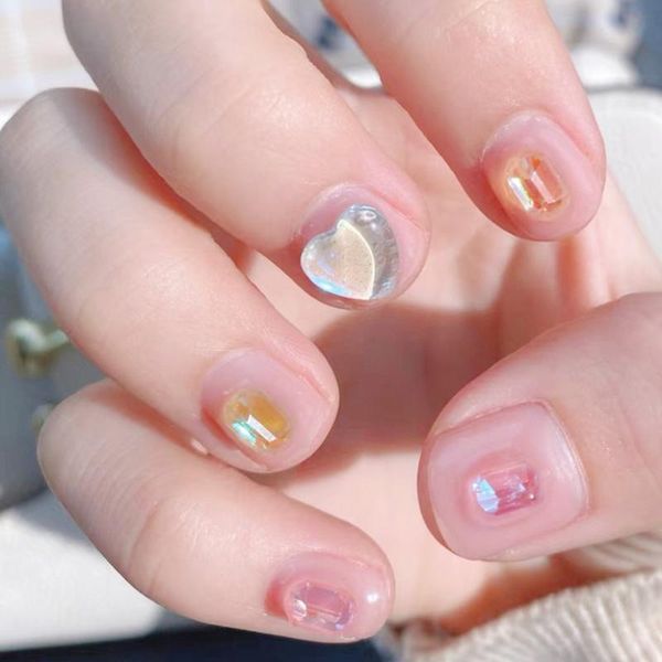 

nail art decorations 3d rectangular rhinestone beautiful jewelry summer resin exquisite elegant charm fashion decoration, Silver;gold