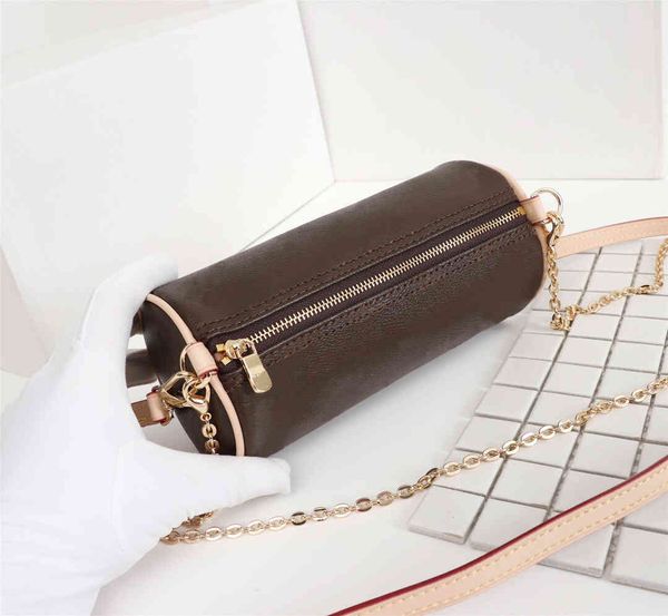 

designer luxury handbags pursesmini vintage old flower cylinder bag women brand classic style genuine leather shoulder bags