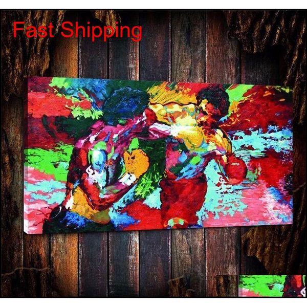 

unframed modern oil painting rocky vs apollo - leroy neiman boxing hd canvas print home decor living room bedroom w qylpfh bdetoys