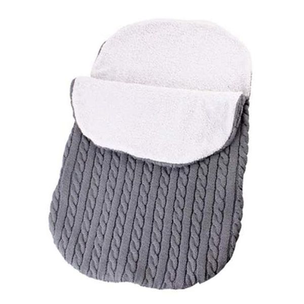 

stroller parts & accessories born baby swaddle blanket, thick warm strollers knit blanket plus velvet, sleep sack warp for