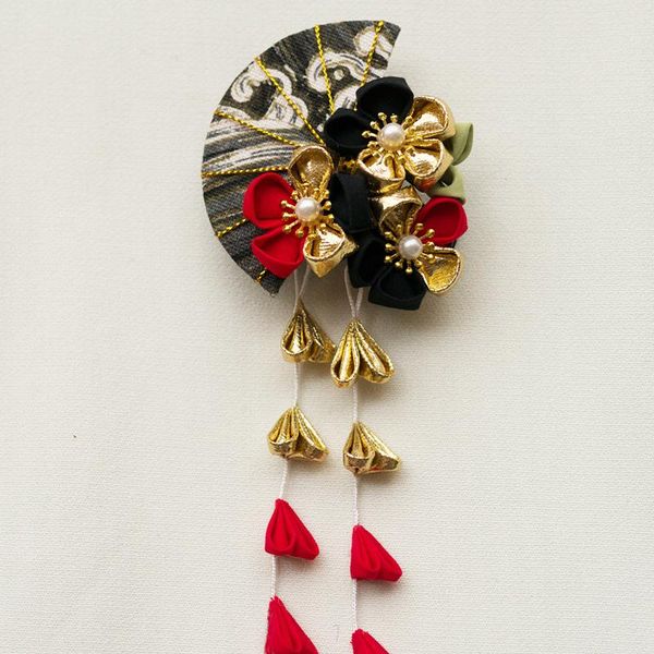 

japanese style and wind sea wave fan-shaped tiara hair clips