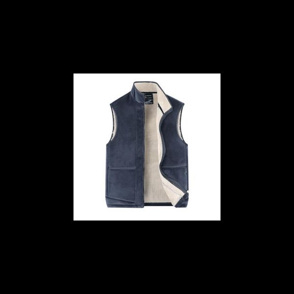 

men's vests 2021 men zipper fashion cotton winter jacket sleeveless vest fleece warm outerwear coats plus size -40, Black;white