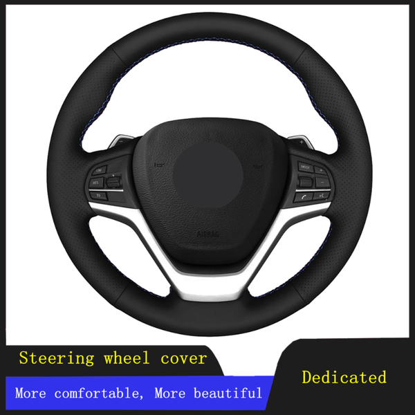 

steering wheel covers car products diy accessories black artificial leather for x5 f15 2013-2021 x6 f16 2021-2021