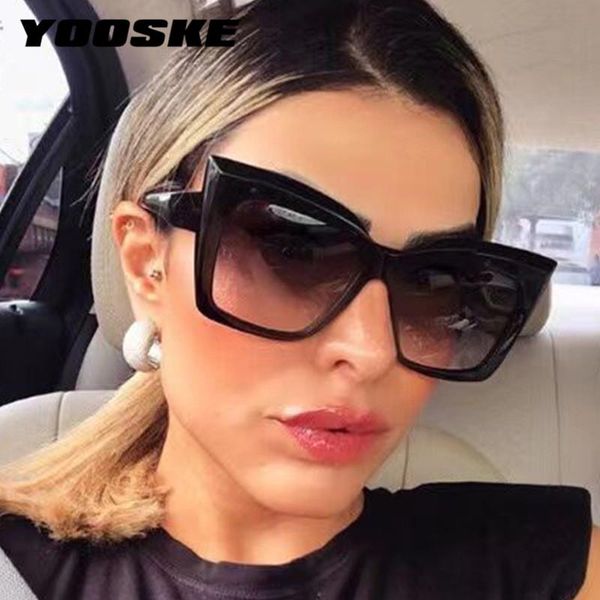 

outdoor eyewear yooske retro cat eye sunglasses women oversized black men vintage brand shades for ladies big frame outdoors goggles
