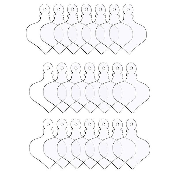 

christmas decorations 50pcs acrylic ornament blank transparent disc with hole for diy craft, holiday