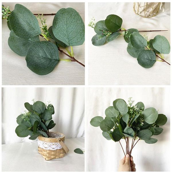 

5pcs single branch artificial apple leaves home decorative flower l ornament