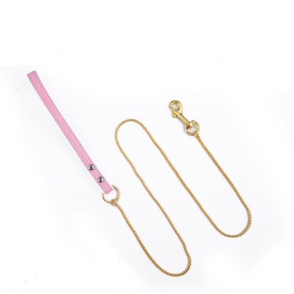 

younice four seasons universal pink handle metal pet leash 11mc-030005l