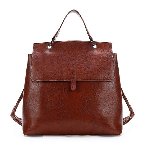 

backpack style large capacity school bags for girls female leather shoulder bag tote casual ladies bagpack travel sac a dos