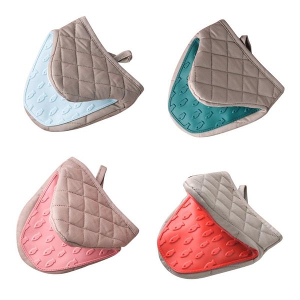 

oven mitts 1 pair silicone anti-scalding microwave gloves potholder kitchen tray dish bowl holder insulation hand clip