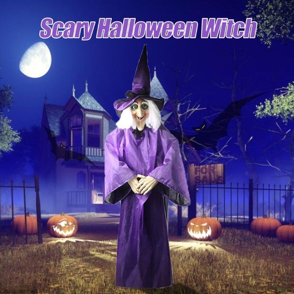 

party masks halloween props witch decoration door purple hanging house prop deco led eyes