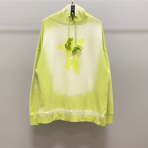 

2021 new tie dye faded bear welldone hoodie men women foaming printing hooded loose we11done pullover 2bh9, Black