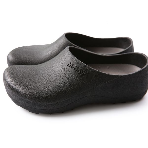 

l kitchen skid clogs and casual chef breath-proof plan work working shoes size pluskm7 5bvp, Black