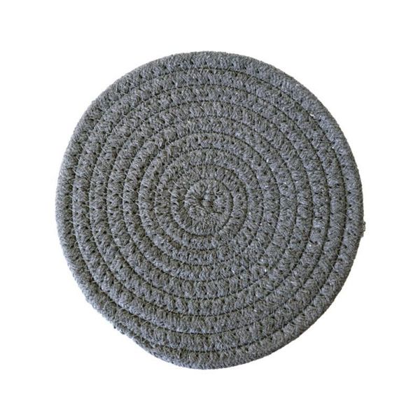 

round placemat heat-resistant thick woven placemats table with absorbent table mat cotton rope placemat decoration