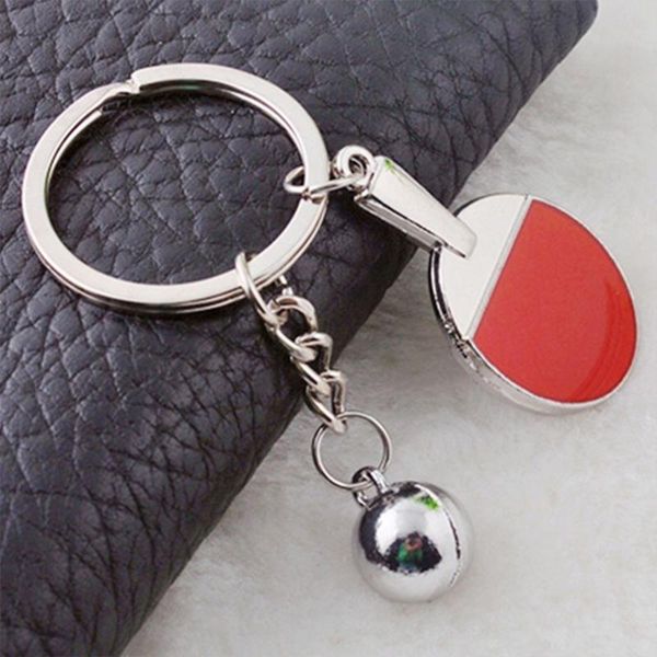 

keychains arrive table tennis racket -pong bat silver alloy key ring collectable chain