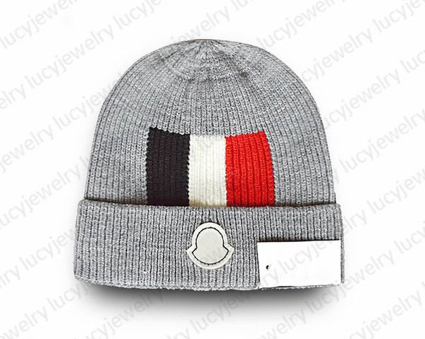 

designer beanie cap skull caps fashion winter cold-resistant hairball hats breathable hat 12 color quality, Blue;gray