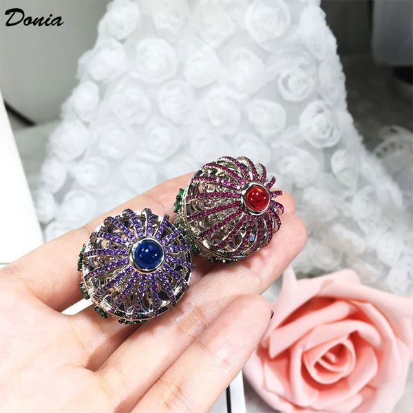 

donia jewelry ring fashion birdcage full of zircon rings european and american creative rings men and women hand gifts, Silver