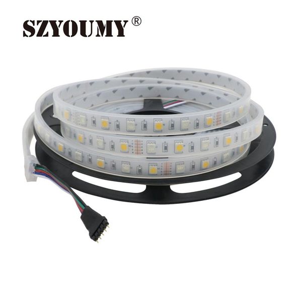 

strips szyoumy dhl/fedex 50m/lot rgbw led strip rgbww rgbcw 300led dc12v ip67 sillicon tube waterproof 60led/m