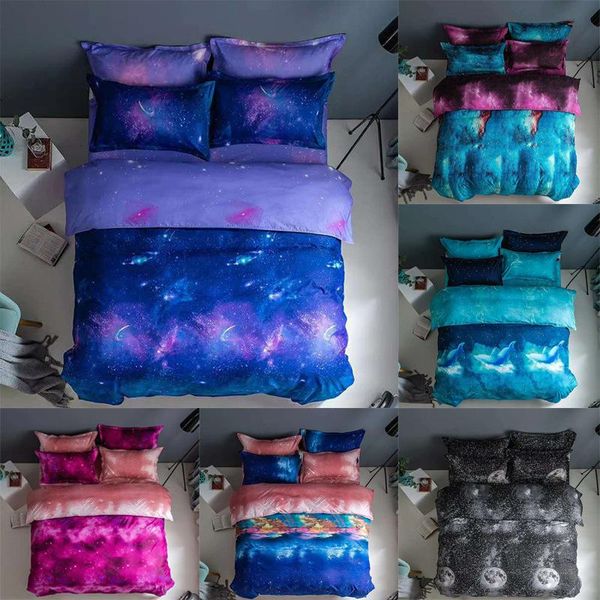 

bedding sets duvet quilt cover set print single double twin full  king size bed linen for children kid adults