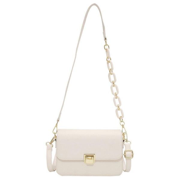 

women shoulder bag small new ladies crossbody bag simple square fashion solid color light for work appointment with chain