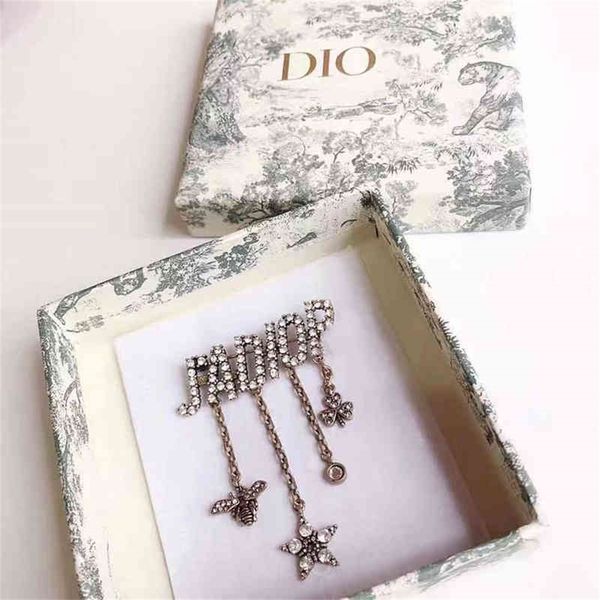 

85% off factory clearance home red jdio with diamond tassel star brooch high-end version brass material, Gray