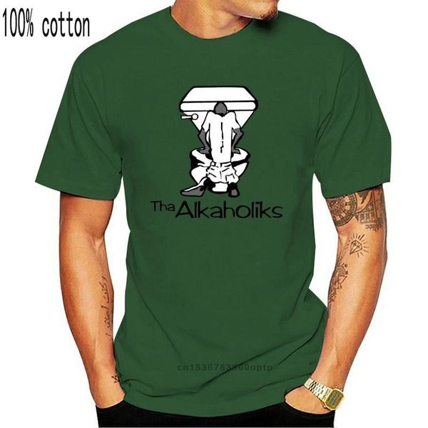 

men's t-shirts tha alkaholiks promo t shirt - classic hip hop tee 100% cotton humor loose crewneck shirts, White;black