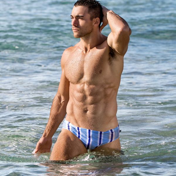 

2021 new men's swimming trunks quick dry swimwear low waist bikini wear pool shorts bathing suit wa9g, White;black