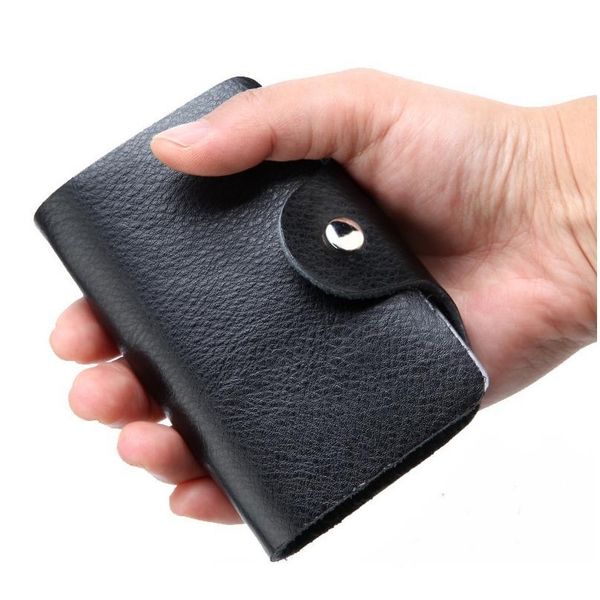 

24 holders pu leather card holder card case business men women credit passport card bag id passport wal qylqai