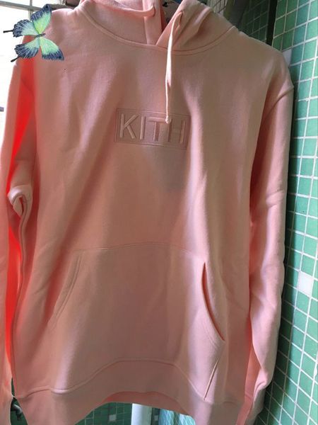 

new 2021 quality hoodies sweatshirts men women fleece embroidery pullover kith hooded hoody yyyc 6jd9, Black