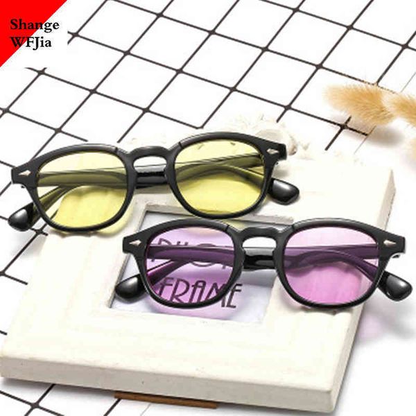 

Fashion Johnny Depp Style Round sunglasses Clear tinted lens Make Design Party Show sunglasses Oculos De Sol UV400 Glasses wholesale, White;black