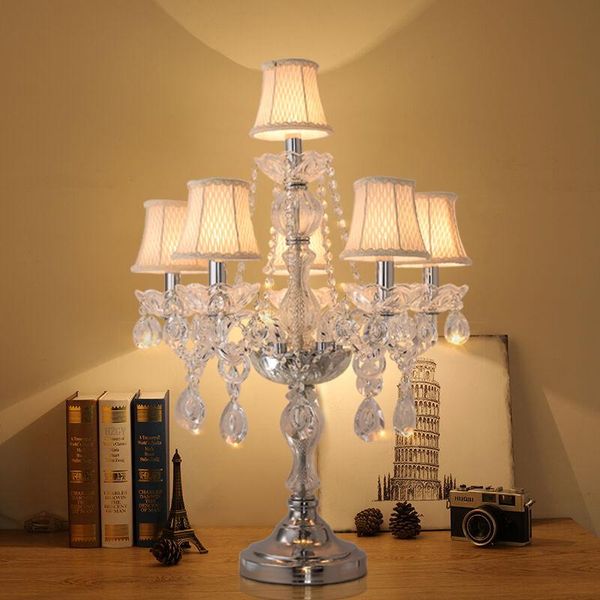 

living room crystal european style villa decoration lamps warm bedroom bedside american luxury fashion candle table lamp mj1125