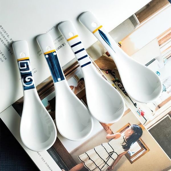 

ceramic spoon dinner rice soup scoop utensil tool white handmade ladle tableware dipper dinnerware cutlery home kitchen supplies