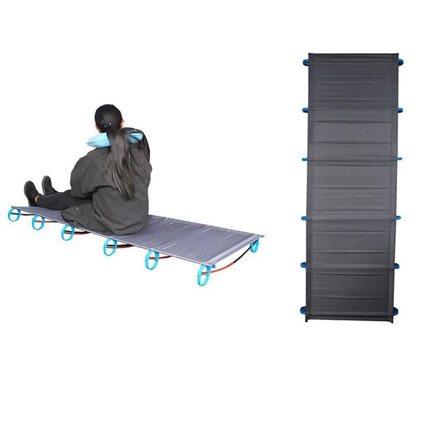 

camp furniture portable camping cot folding bed outdoor aluminum alloy lunch break beach storage bag hiking