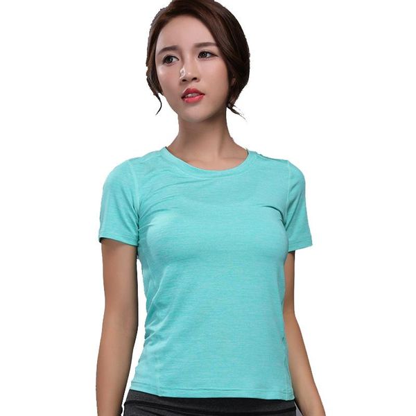 

yoga outfits women short sleeve sports shirt breathable running jogging exercises fitness t-shirt quick dry tees, White;red