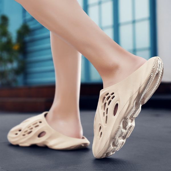 

70% off wholesale sandals flip-flops summer hollow slippers fashion outdoor sneakers breathable casual couple beach sandal flip flops shoes, Black