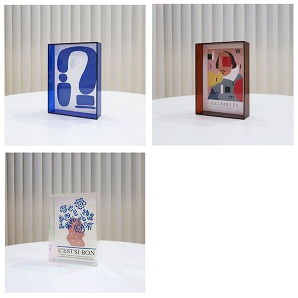

frames colorful acrylic po frame multipurpose picture holder creative deskornament for home living room bedroom decor